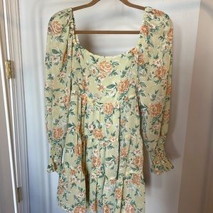 Lush long sleeve floral dress